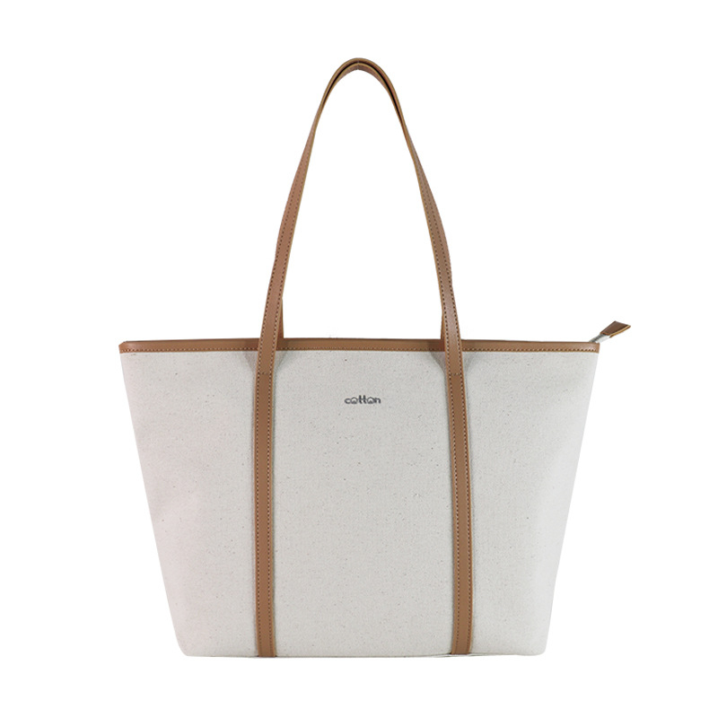 Geantă tote impermeabilă pentru femei din Nylon Oxford, stil de mers la serviciu, logo personalizat, capacitate mare, buzunare interne pentru telefon/ID/laptop