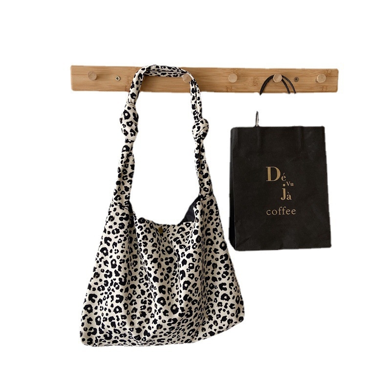 1482 Modna torbica s leopardim uzorkom, kopčanje na dugme, crossbody torba za žene, velikog kapaciteta