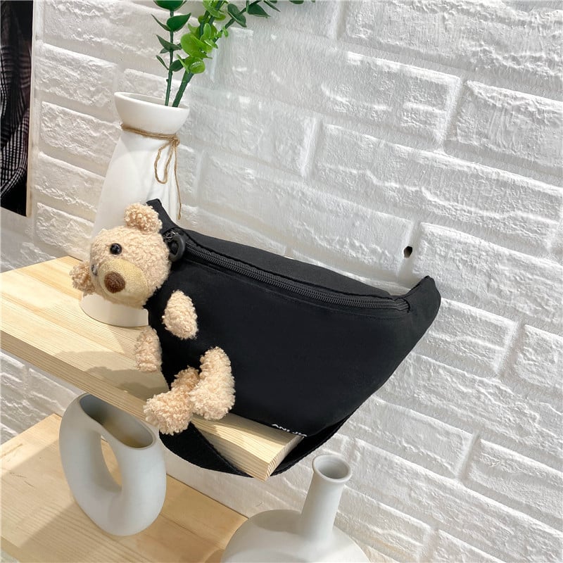 Geantă de canvas pentru femei, crossbody, formă de dumpling, buzunar interior cu fermoar, stil casual, vară 2020