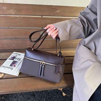 Crossbody torba, PU materijal, patchwork platna, zatvarač, unutarnje organizacije: džep sa zatvaračem i džep za dokumente, jesensko 2025 izdanje