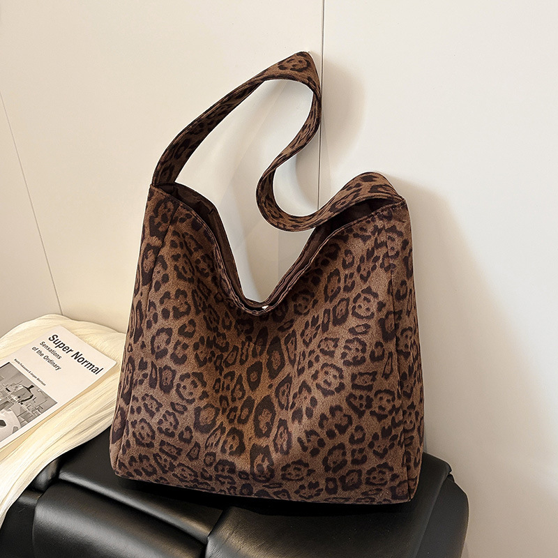 Retro leopard-to tote torba od platna, magnetsko zatvaranje, pamučna podstava, unutarnja pretinica za telefon