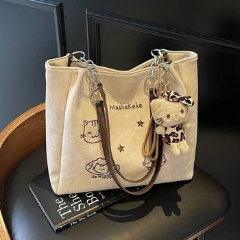 Torbica Tote od platna sa zatvaračem na zip, unisex dizajn, vodoravni kvadratni oblik, laminirani unutarnji džep s zatvaračem