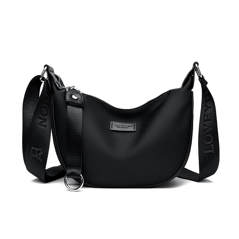 Geantă de subraț din Oxford, stil street-trend, formă ovală, fermoar, buzunar intern pentru telefon