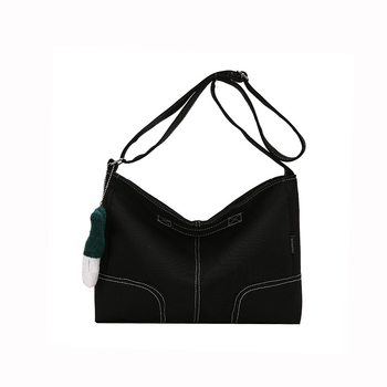 Torba za ramena velike kapacitete (nylon, uspravnan kvadratni oblik, gradski minimalistički stil, otvoren vrh, džep za telefon)