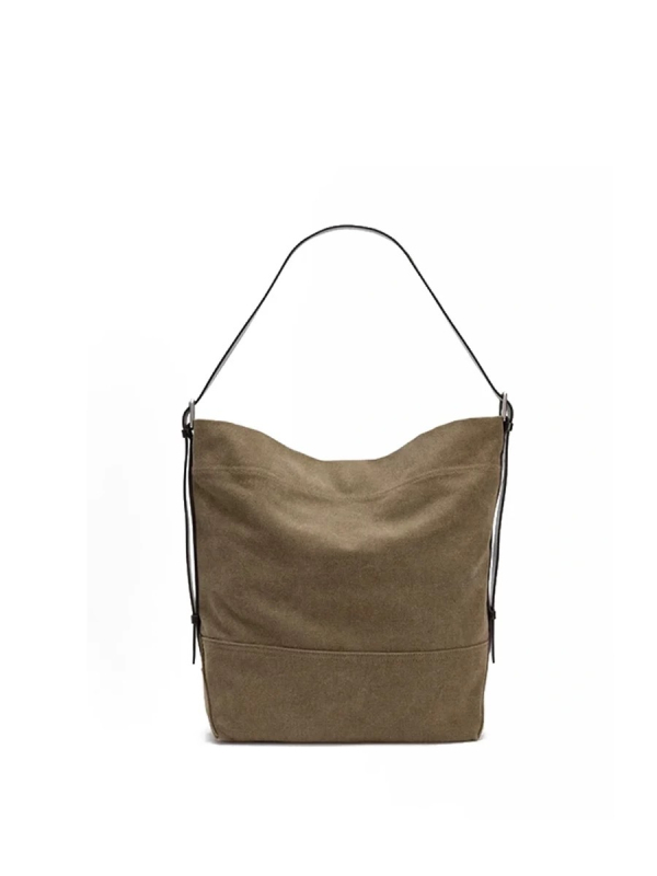 Canvas tote taška na rameno so vertikálnym štvorcovým tvarom, magnetické zapínanie, vnútorné vrecko na zips, polyesterové podšitie, jednoručný ramenný popruh