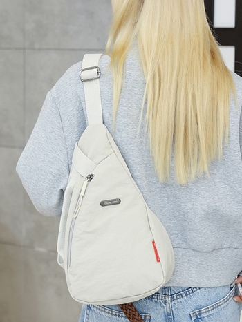 NENGNING crossbody torba, ulični stil, najlon, zatvarač, unutarnji džepovi za telefon i dokumente