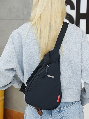 NENGNING crossbody torba, ulični stil, najlon, zatvarač, unutarnji džepovi za telefon i dokumente