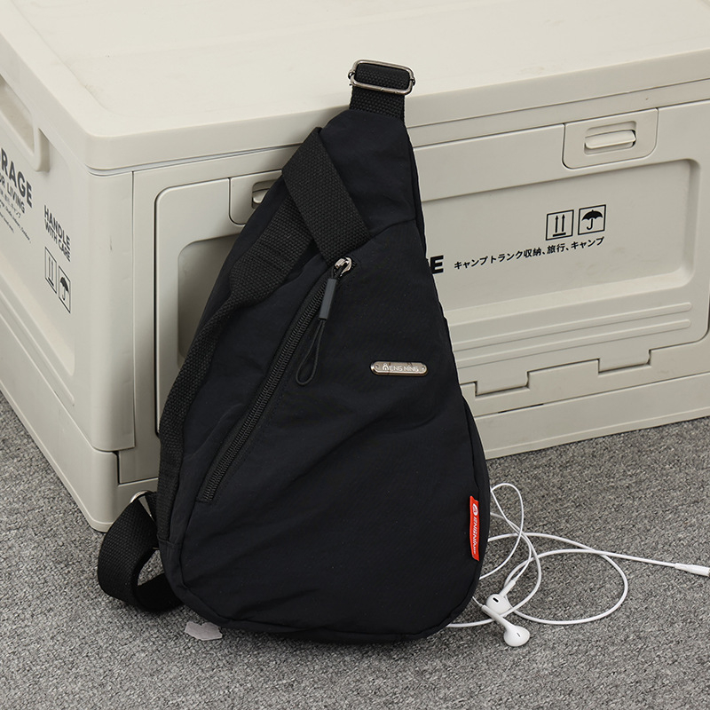 NENGNING crossbody torba, ulični stil, najlon, zatvarač, unutarnji džepovi za telefon i dokumente