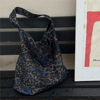 Unisex torba preko tijela s leopard printom, velika kapaciteta, PU materijal, jesen 2025