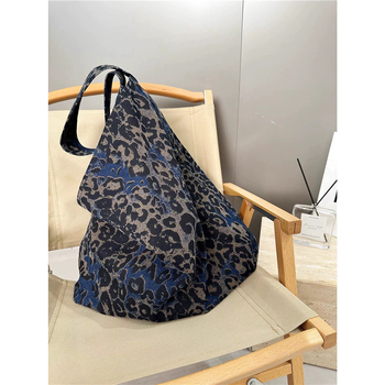 Unisex torba preko tijela s leopard printom, velika kapaciteta, PU materijal, jesen 2025