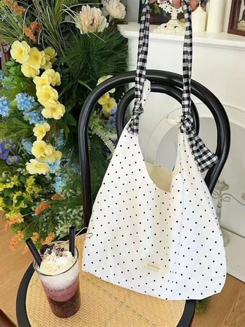 Crossbody torba od platna s točkama, 2025, velika kapaciteta, za svakodnevnu upotrebu