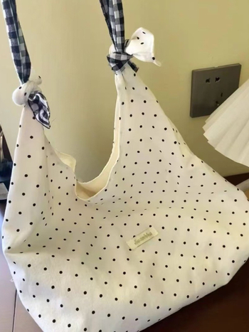 Crossbody torba od platna s točkama, 2025, velika kapaciteta, za svakodnevnu upotrebu