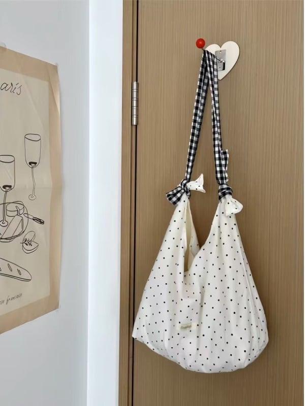 Crossbody torba od platna s točkama, 2025, velika kapaciteta, za svakodnevnu upotrebu