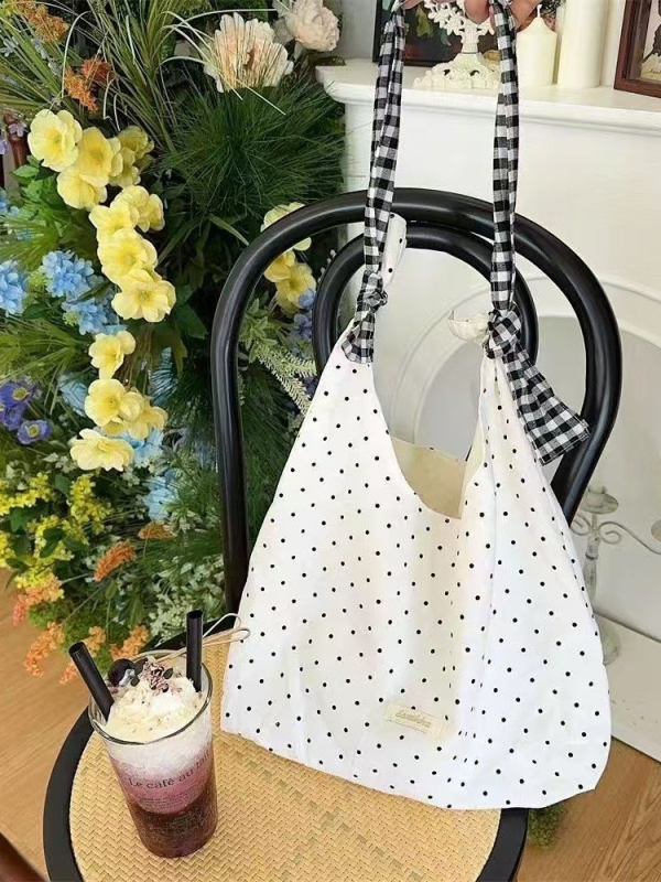 Crossbody torba od platna s točkama, 2025, velika kapaciteta, za svakodnevnu upotrebu
