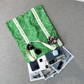 Geantă tote din pânză, formă verticală pătrată, capacitate mare, deschidere deschisă, buzunare interne pentru telefon și card de identitate, căptușeală poliester