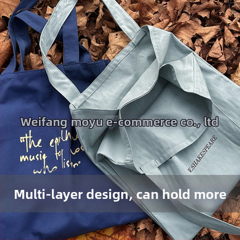 Geantă de umăr din pânză, formă verticală pătrată, buzunar interior pentru telefon, deschidere deschisă, textură moale, două bretele