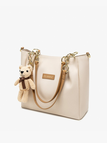 Geantă din piele naturală, tip coș(bucket) cu buzunare interioare, stil urban minimalist, fermoar, căptușeală poliester