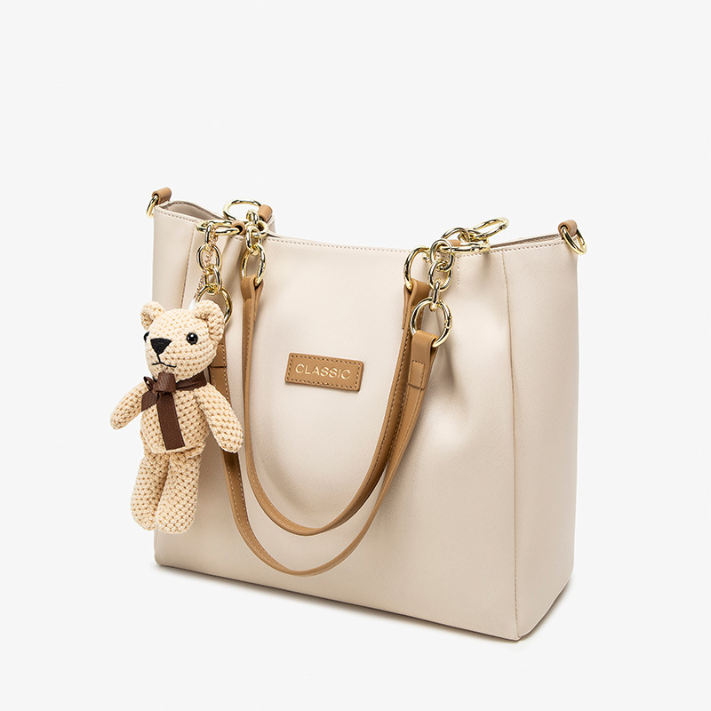 Geantă din piele naturală, tip coș(bucket) cu buzunare interioare, stil urban minimalist, fermoar, căptușeală poliester