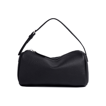 Prava koža cilindrična crossbody torba sa zatvaračem, uličnog stila, koža prvog sloja, unutarnje džepovi za zip, telefon i ID, podstava poliester-bavna, podesivi remen, Roewe