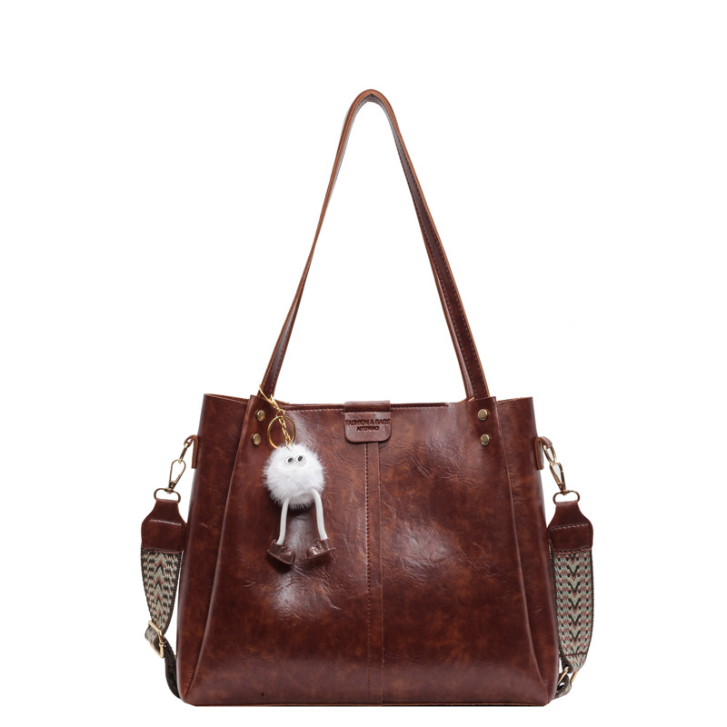 Retro kožna tote torba s plisiranom dizajnom i velikim kapacitetom, unisex