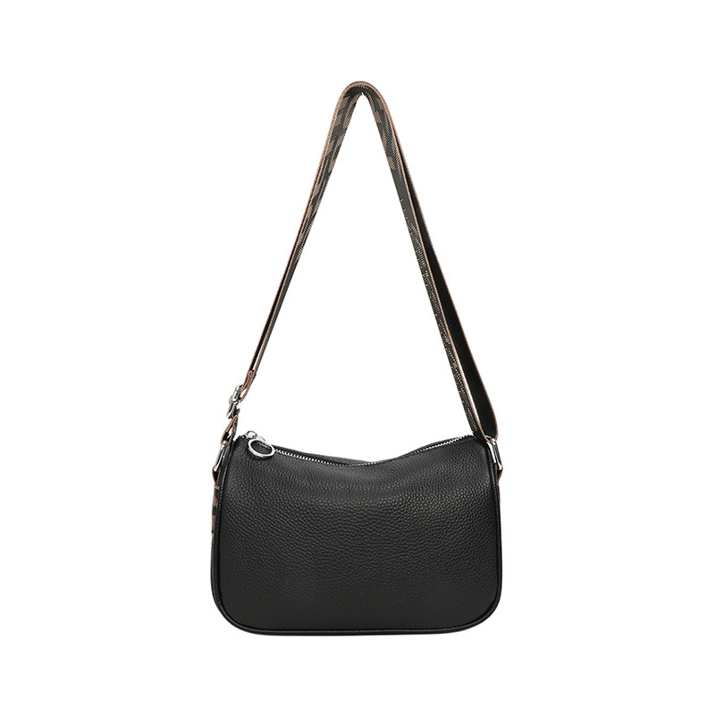 Moteriška pečių rankinė iš tikros odos, aukštos kokybės oda, pagalvėlės stiliaus rankinė, užtrauktukas uždarymas, vidinė kišenė su užtrauktuku, poliesterio pamušalas, nuimamas rankenos