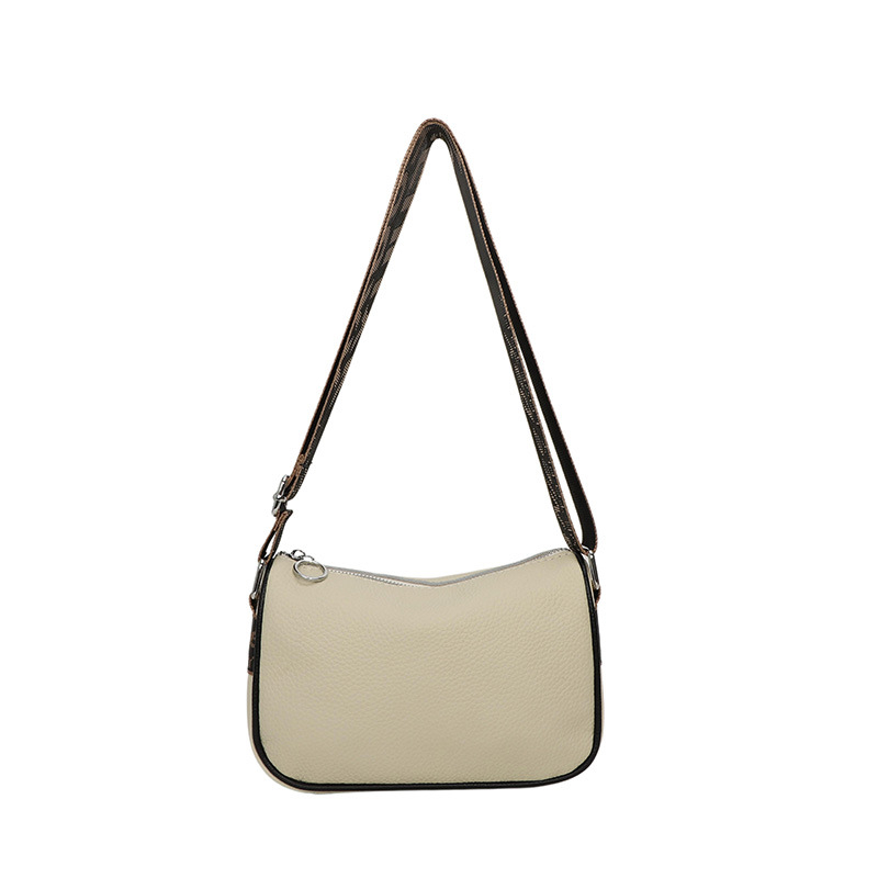 Moteriška pečių rankinė iš tikros odos, aukštos kokybės oda, pagalvėlės stiliaus rankinė, užtrauktukas uždarymas, vidinė kišenė su užtrauktuku, poliesterio pamušalas, nuimamas rankenos