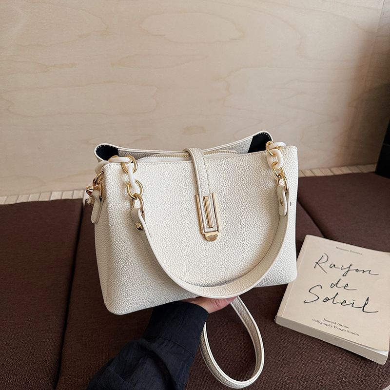 Ženska PU torba, gradski minimalistički stil, košarast oblik torbe, crossbody sa zatvaračem na zip, unutarnja džep za dokumente, s jednim remenom