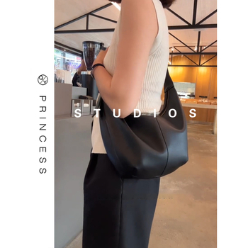 Geantă Dumpling din piele PU cu fermoar, buzunar ascuns și curea simplă — Semjit