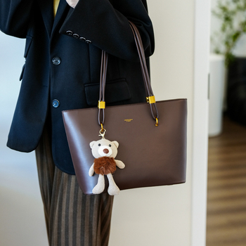 Torba Tote za žene velike kapacitete - retro minimalistički stil, PU materijal, jednostruki rameni pojas, zatvaranje na zip, poliesterska podstava, svakodnevna upotreba