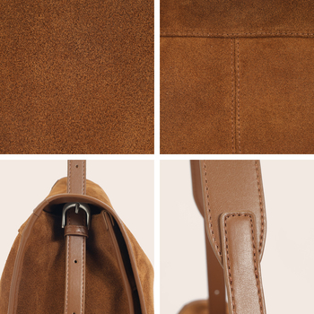 Geantă messenger din piele naturală, stil urban simplu, formă vertical pătrată, închidere magnetică, buzunar interior pentru telefon și buzunar laminat cu fermoar