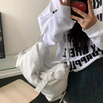 Geantă Tote pentru umăr - piele PU, formă verticală pătrată, închidere cu fermoar, buzunar interior cu fermoar, bretele duble