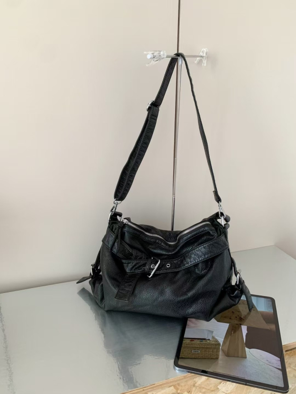 Geantă Tote pentru umăr - piele PU, formă verticală pătrată, închidere cu fermoar, buzunar interior cu fermoar, bretele duble