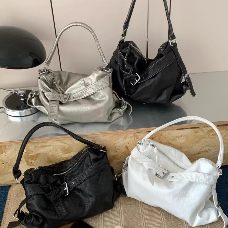 Geantă Tote pentru umăr - piele PU, formă verticală pătrată, închidere cu fermoar, buzunar interior cu fermoar, bretele duble