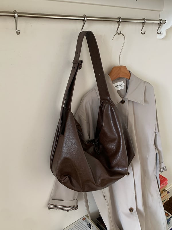 Geantă Tote, PU material, formă orizontală pătrată, închidere cu fermoar, buzunar ascuns cu fermoar