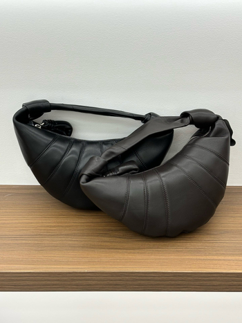 LEM Unisex mini torbica od ovčje kože, u obliku croissant/dumpling, za ručno nošenje, preko ramena ili ispod pazuha, gradski stil
