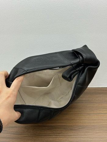 LEM Unisex mini torbica od ovčje kože, u obliku croissant/dumpling, za ručno nošenje, preko ramena ili ispod pazuha, gradski stil