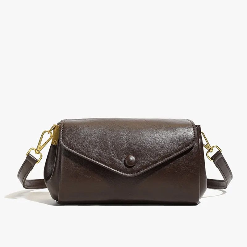 Geantă de umăr/Crossbody, PU piele, stil urban minimalist, închidere tip capac, buzunar interior cu fermoar, căptușeală poliester