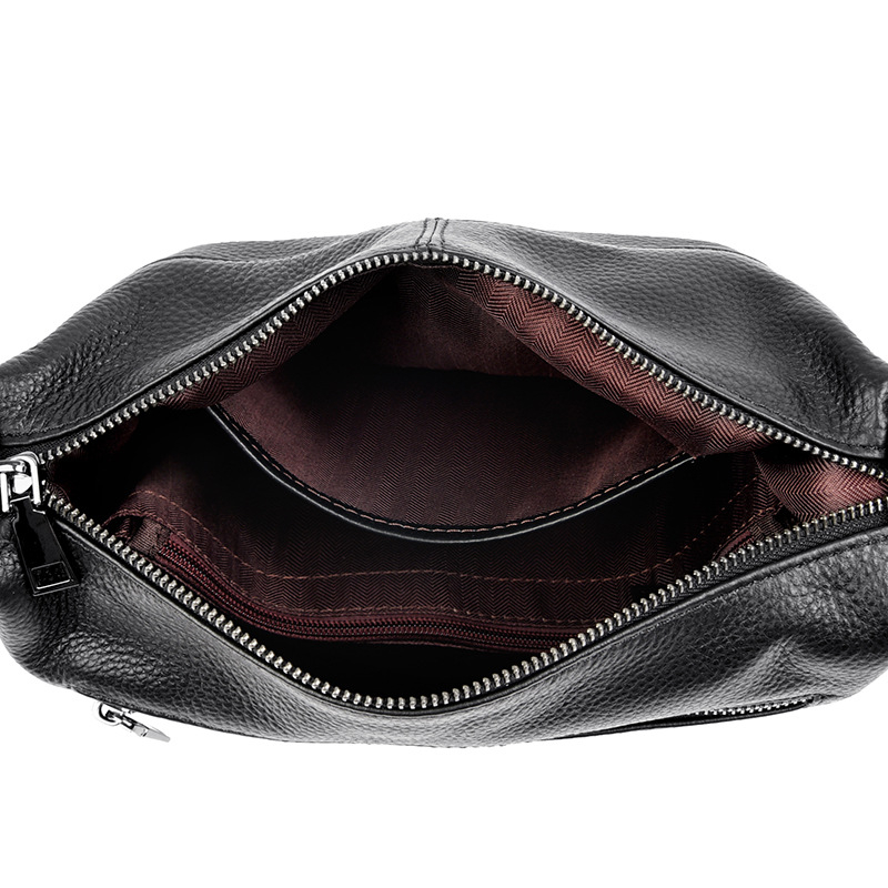 Geantă Tote pentru femei, stil street, din piele naturală, formă orizontală pătrată, închidere cu fermoar