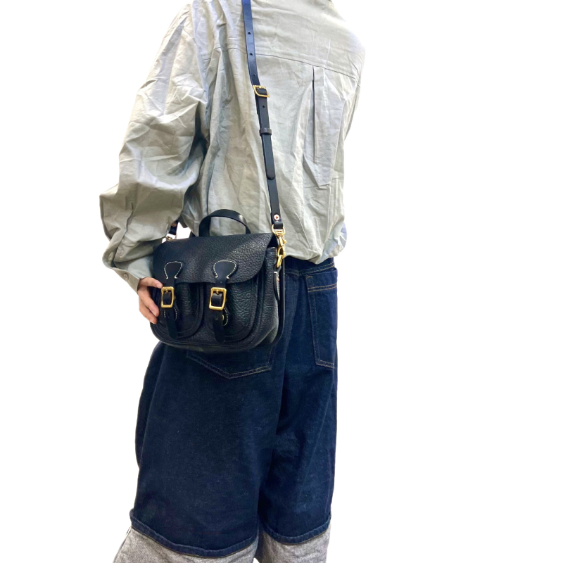 Ženska torbica preko ramena, koža prvog sloja s biljnim tretmanom, Cambridge stil, podstava od najlona, crossbody dizajn