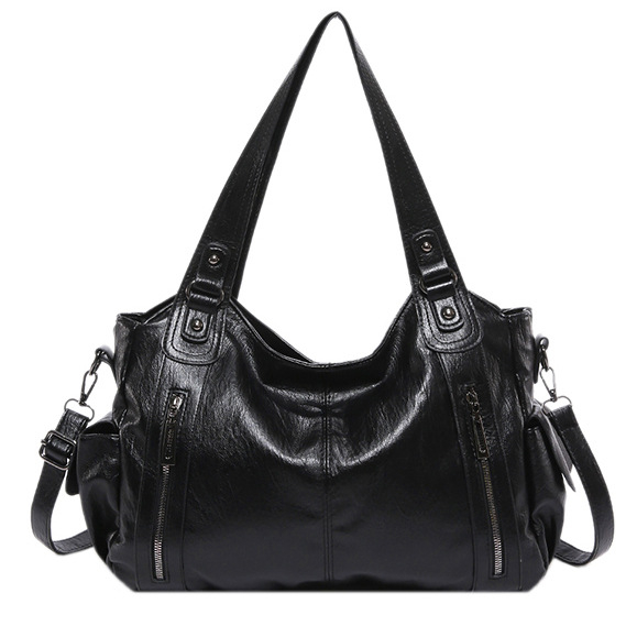Ženska crossbody tote torba od PU kože, visokokvalitetni retro stil, velik kapacitet, tri naramenice i unutarnja džep sa zatvaračem
