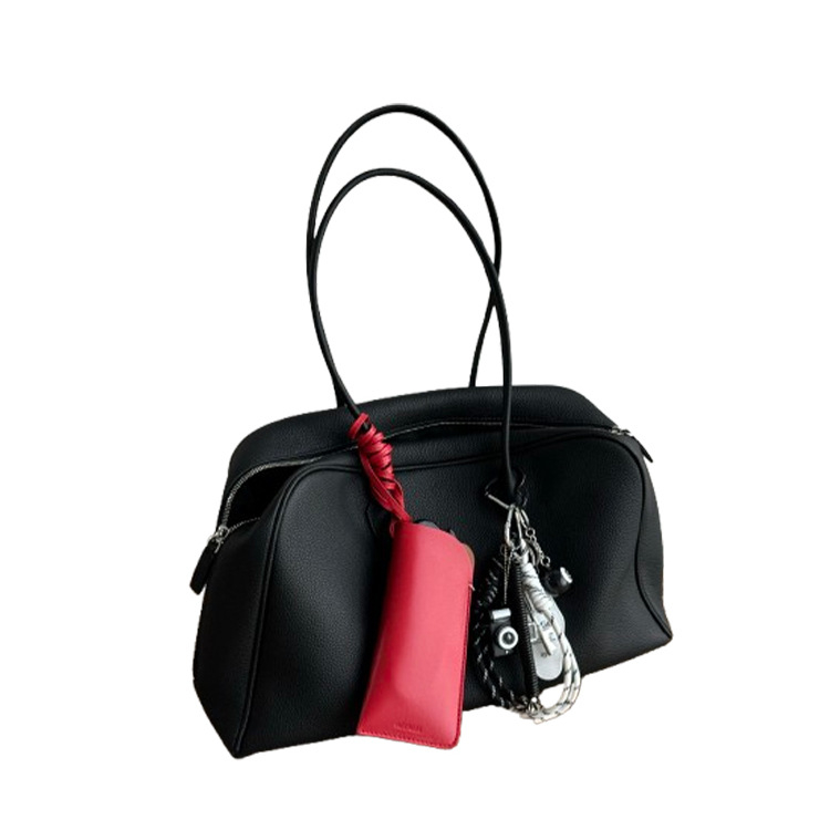 Unisex mekana PU tote torba, oblik jastuka, zatvaranje zipom, skriveni džep s zipom, podstava od platna
