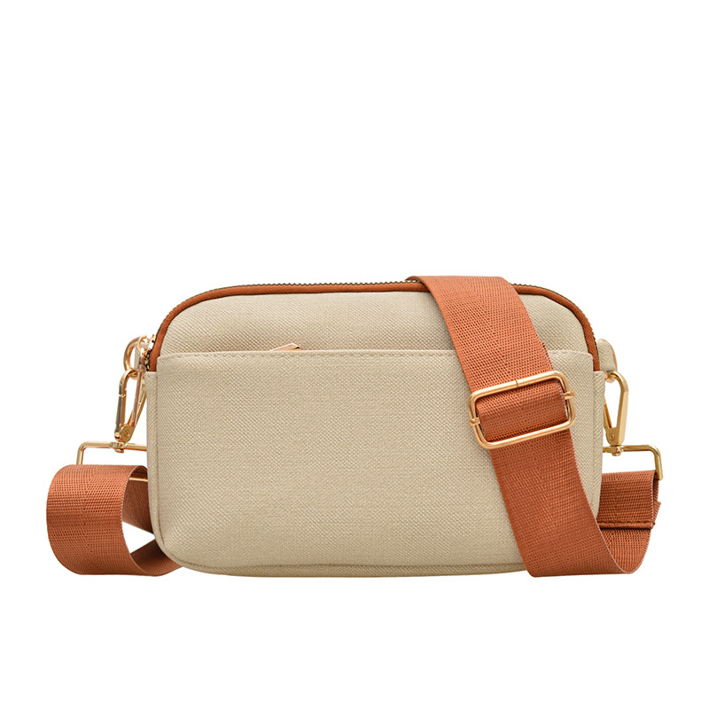PU crossbody torba – kvadratnog oblika, zatvarač, unutarnji džepovi za telefon i dokumente, jedan remen, svakodnevna upotreba