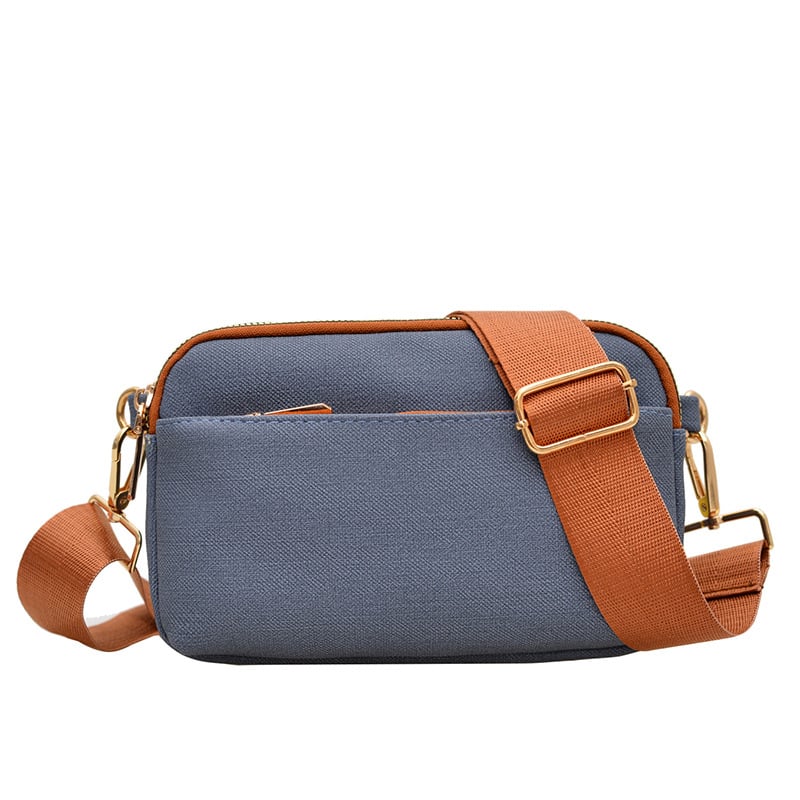 PU crossbody torba – kvadratnog oblika, zatvarač, unutarnji džepovi za telefon i dokumente, jedan remen, svakodnevna upotreba