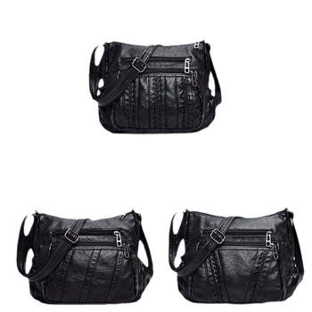 Dumpling-stílusú PU válltáska, utcai trend, rejtett cipzáros zseb