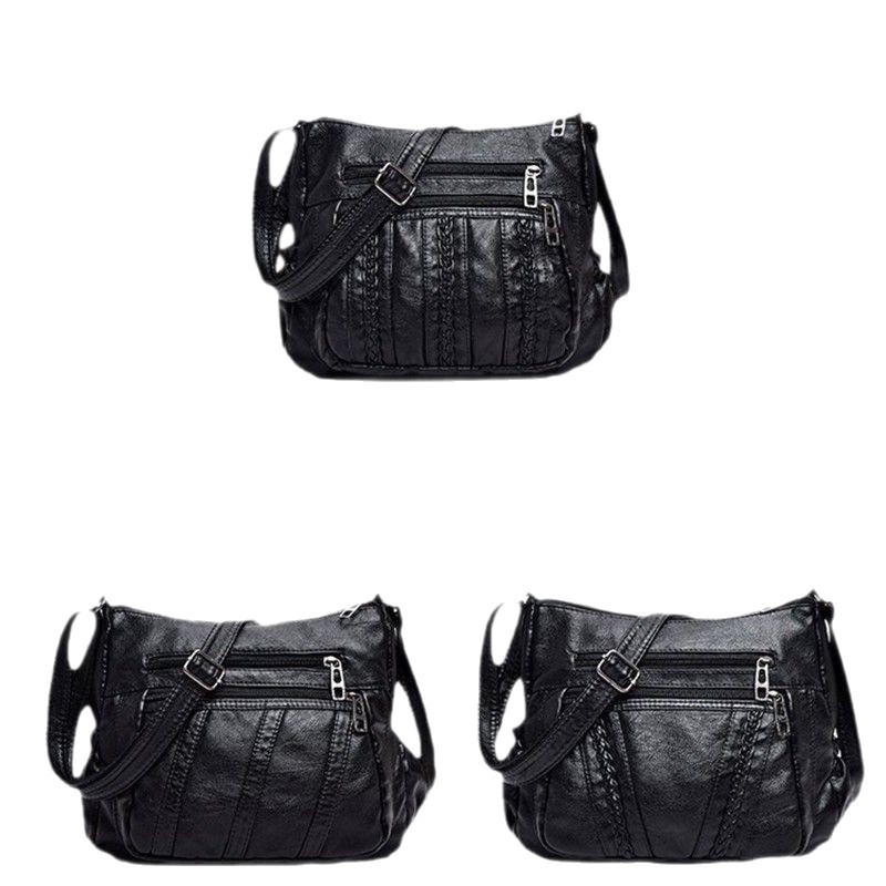 Dumpling-stílusú PU válltáska, utcai trend, rejtett cipzáros zseb