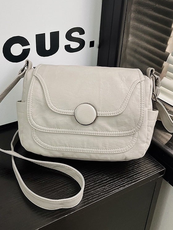 Ženska PU kožna crossbody torba, horizontalnog kvadratnog oblika, zatvarač, unutarnje pretince sa zipom i pretinac za telefon