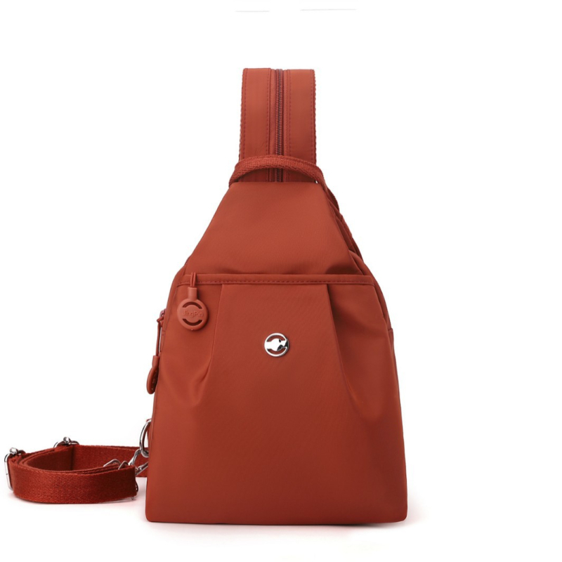 Ženska mini crossbody torba, ulični stil, Oxford platno, zatvarač, laminirana unutarnja džep, trodimenzionalni dizajn, pogodna za slobodno vrijeme putovanja