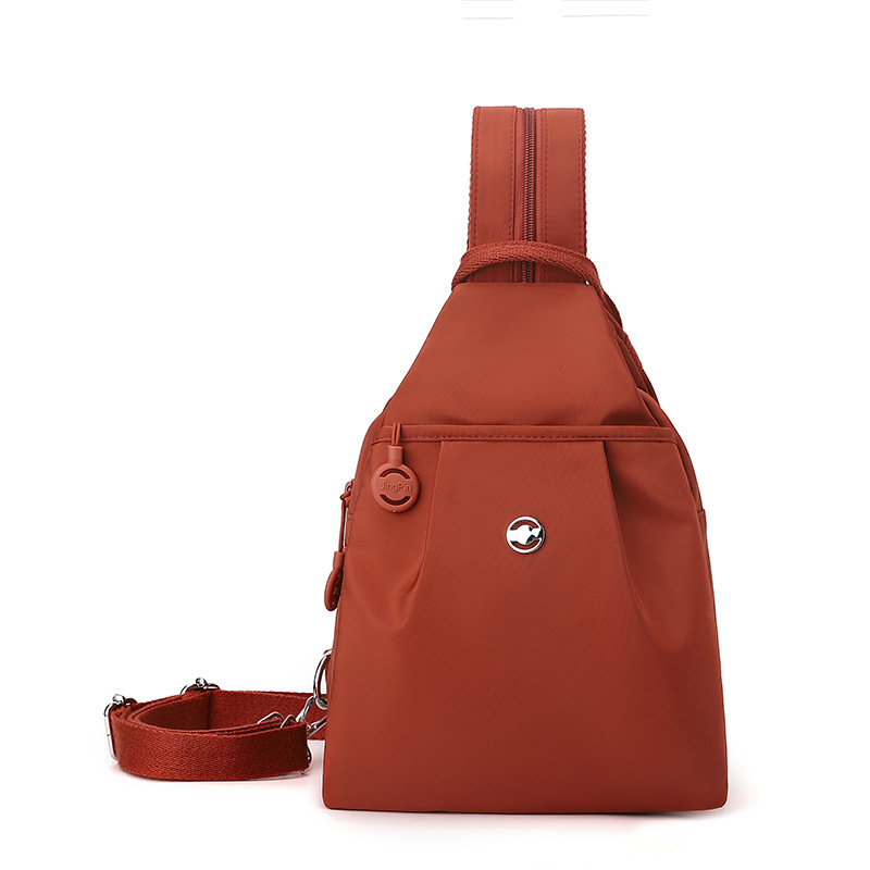 Ženska mini crossbody torba, ulični stil, Oxford platno, zatvarač, laminirana unutarnja džep, trodimenzionalni dizajn, pogodna za slobodno vrijeme putovanja