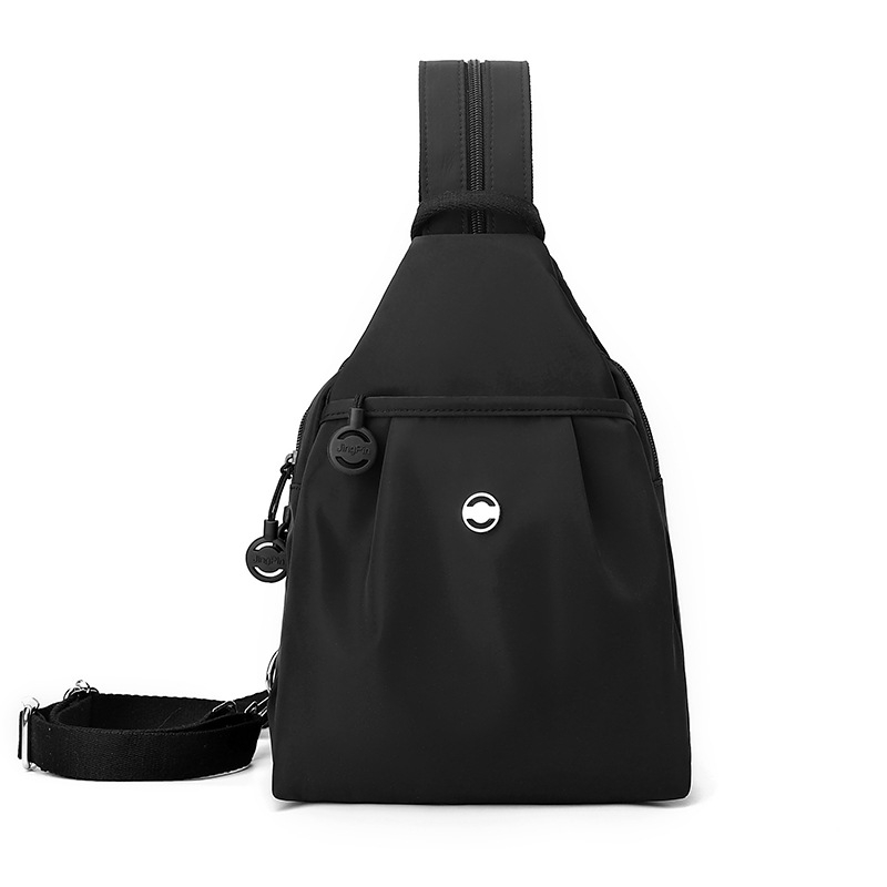 Ženska mini crossbody torba, ulični stil, Oxford platno, zatvarač, laminirana unutarnja džep, trodimenzionalni dizajn, pogodna za slobodno vrijeme putovanja