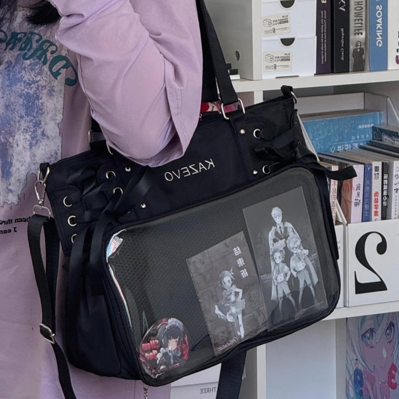 Crossbody torba s horizontalnim kvadratnim oblikom, Oxford plat, zatvarač, laminirani unutarnji džep, poliester podstava, ljeto 2025